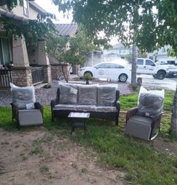 Patio sofa outdoor sofa with rocking chairs mix match outdoor patio furniture set ✅🆕☑️