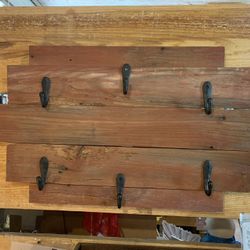 Handmade Recycled Wood Hat Rack