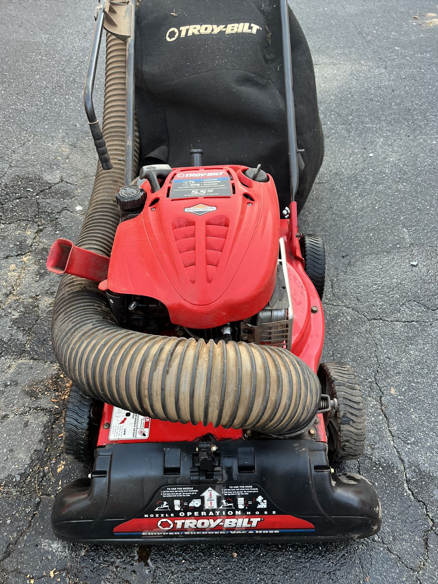 Troybilt Vacuum shedder Chipper