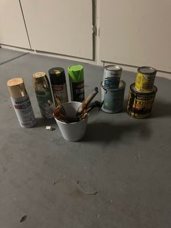 Polyurethane wood stain spray paint steel wool TAKE ALL