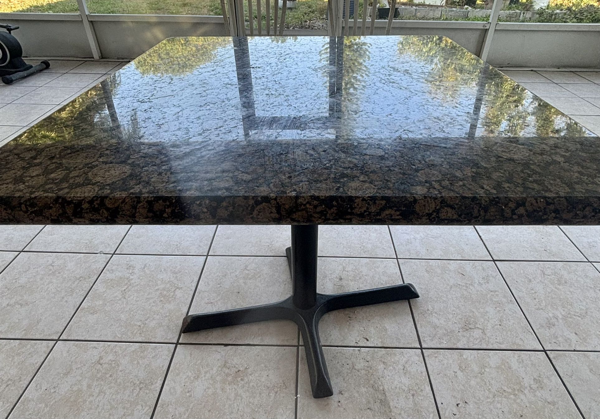 Brown Marble Dining Table