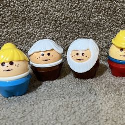 Little Tikes Toddle Tots 1980’ Vintage Lot Girl Boy Construction Worker Noah lot