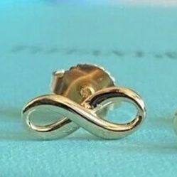 Tiffany & Co 18k Gold Infinity Earring 