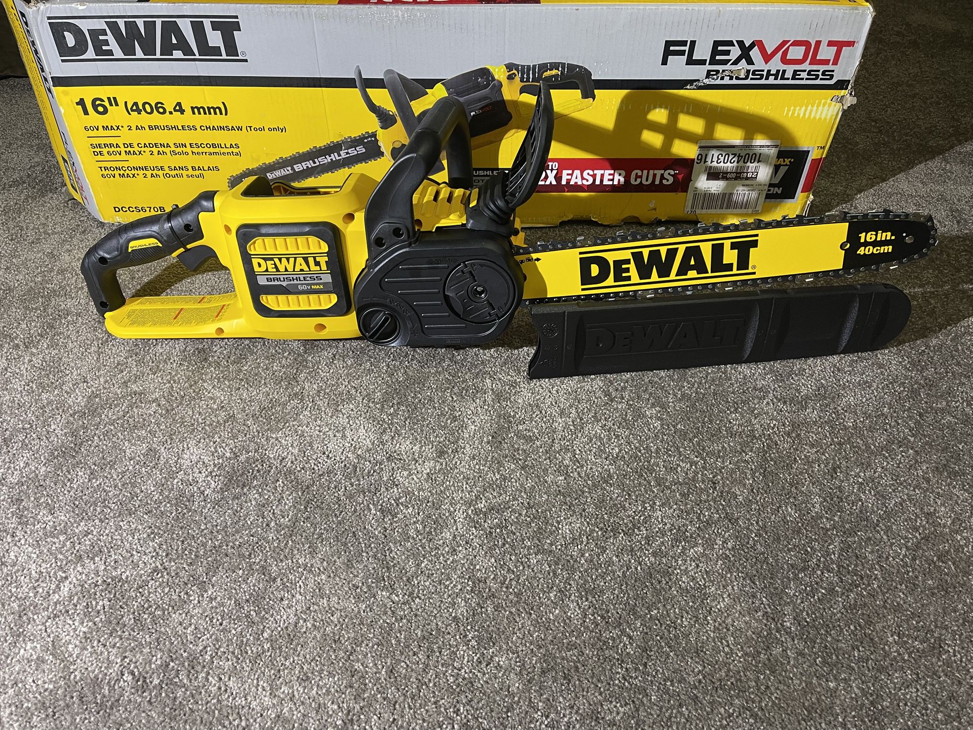 DeWALT 60v FLEXVOLT CHAIN SAW