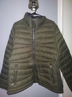 Olive Green Puffer Jacket
