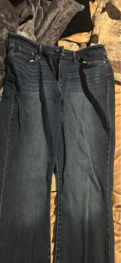 Dark Wash Straight Leg Denim Jeans