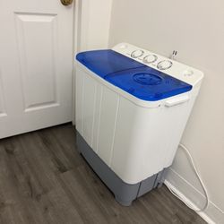 Costway Portable Twin Tub Washing Machine Washer(13.2lbs) & Spinner (8.8lbs) Blue
