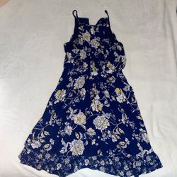 Navy Floral Dress