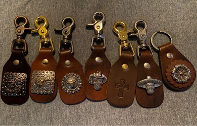 Leather keychains