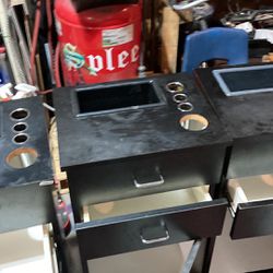 Three Salon Cabinets On Wheels