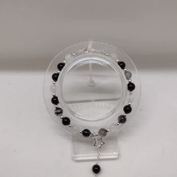 Black Rutio Adjustable Bracelet With Star Charm