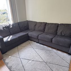 Grey sectional couch