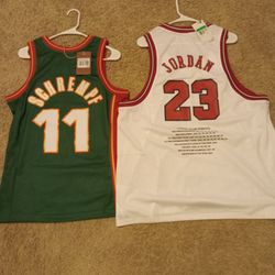Michael JORDAN/Detlf schrempf Throwback Jerseys