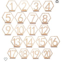 Wooden Table Numbers 