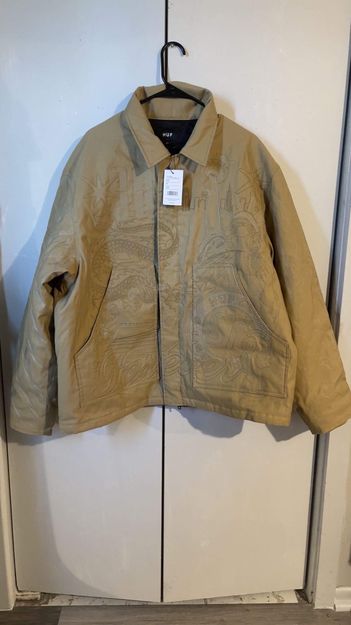 HUF 20TH EMBROIDERED BOMBER JACKET Size XL