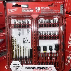 Milwaukee Packout 50pcs Impact Drill And Drive Bit Set.