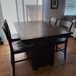 Dining Table with Chairs Counter Height