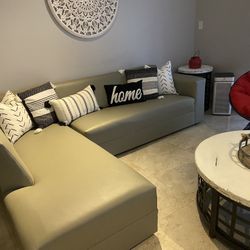 Bonded Leather Sectional Sofa - Sillones 