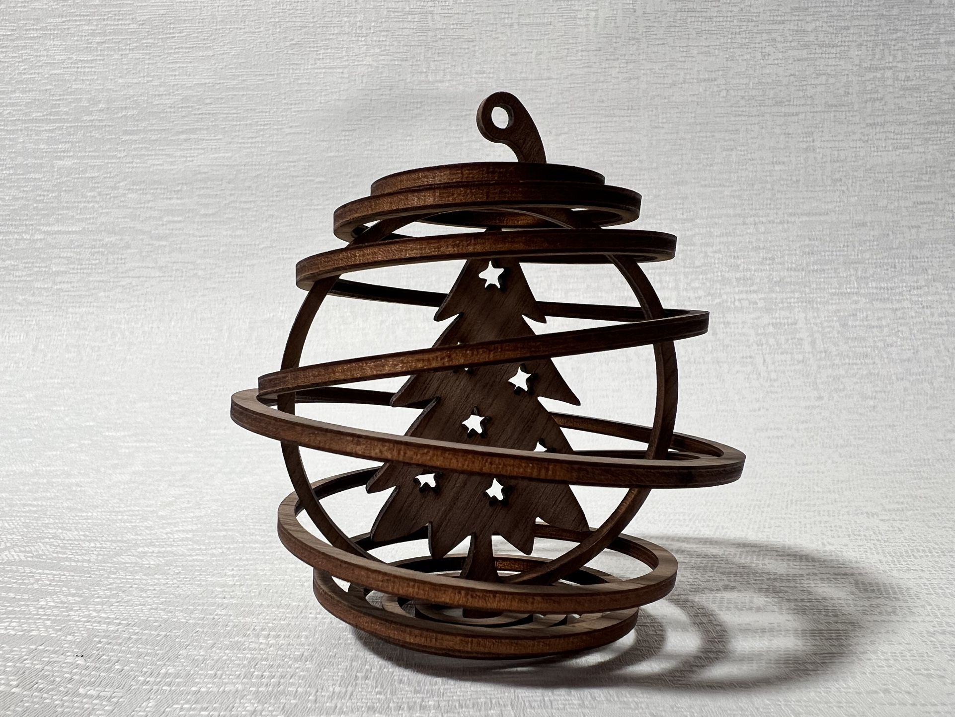 Set Of Three Handmade Wood Ornaments