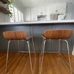 Crate & Barrel - Set Of 2 Counter Stools