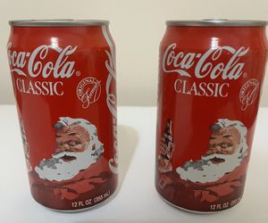 Vintage 1986 Unopened Set Of Two Coca Cola Cans