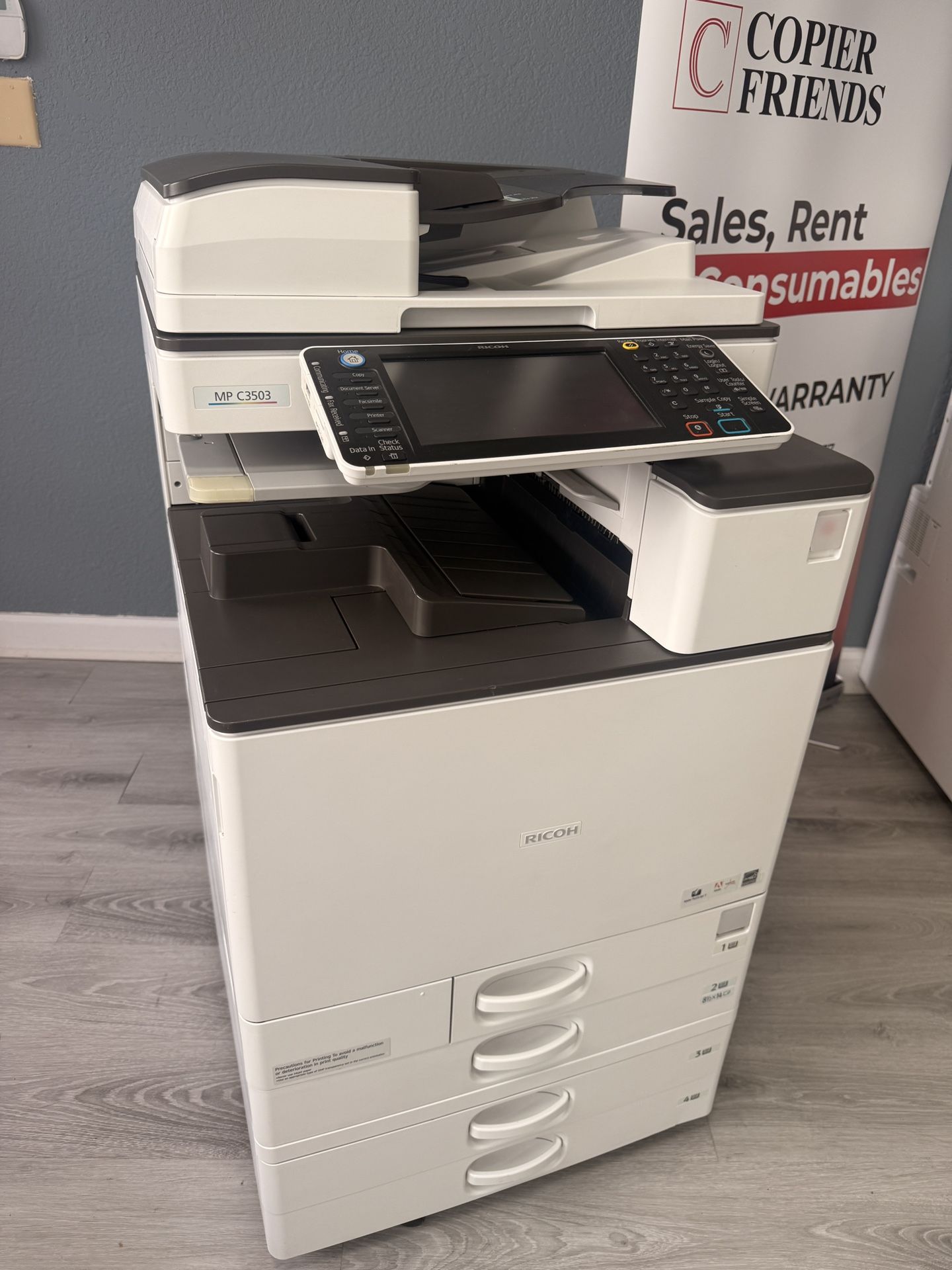 Ricoh Mp C3503 Color Copier Machine Laser