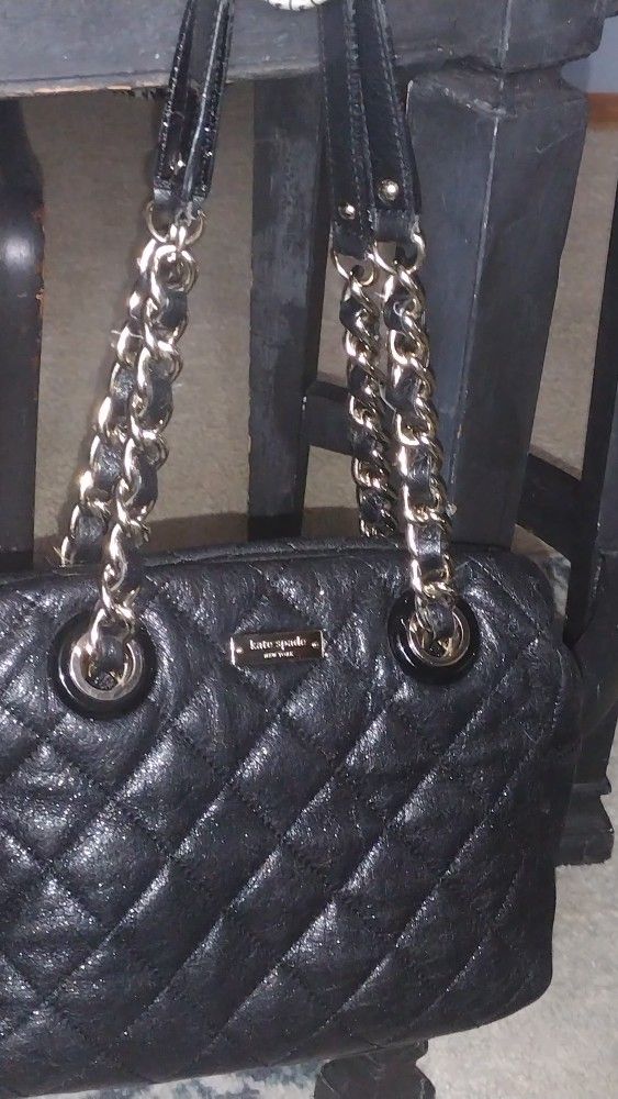 KATE SPADE Maryanne Quilted Leather Tote Handbag Chain Mulberry Street
