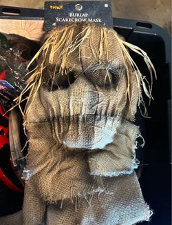 Spirit Halloween Burlap Scarecrow Mask