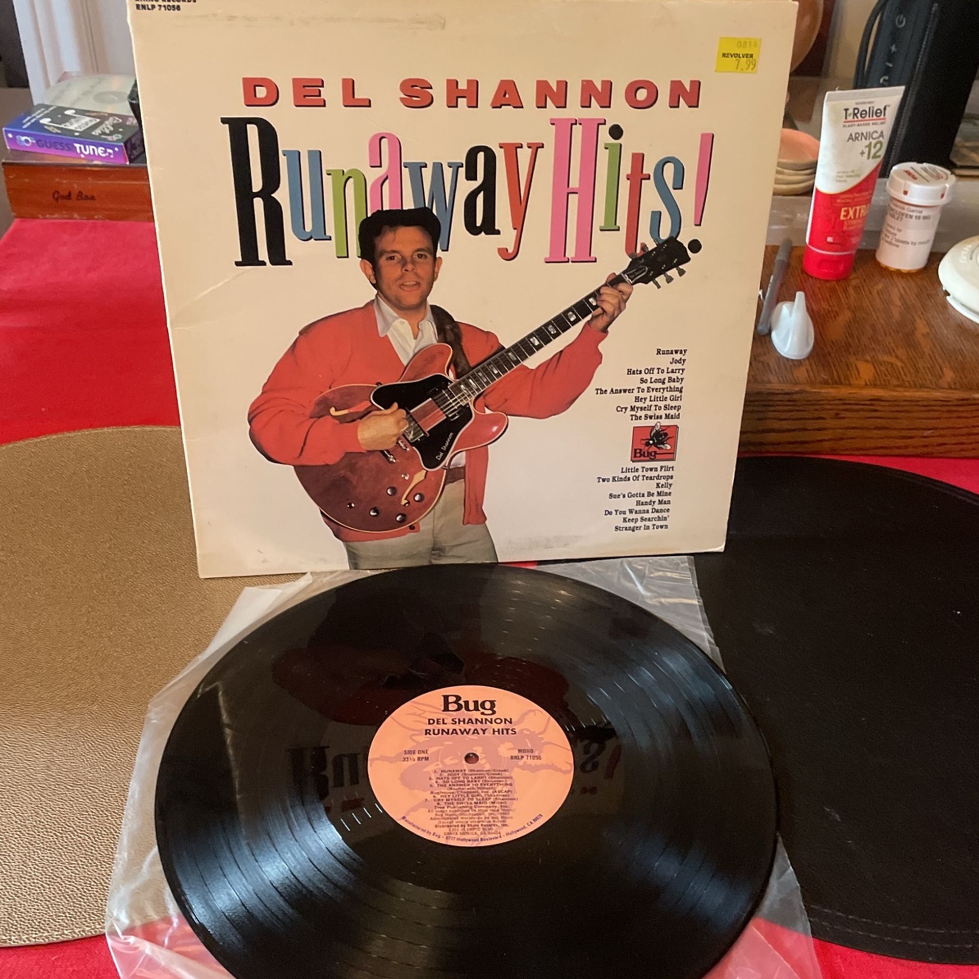 Del Shannon- Runaway Hits! Vinyl Album.