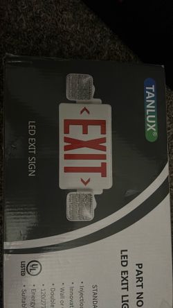 Exit sign with lights