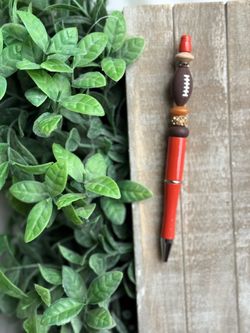 Football Themed Beaded Pen