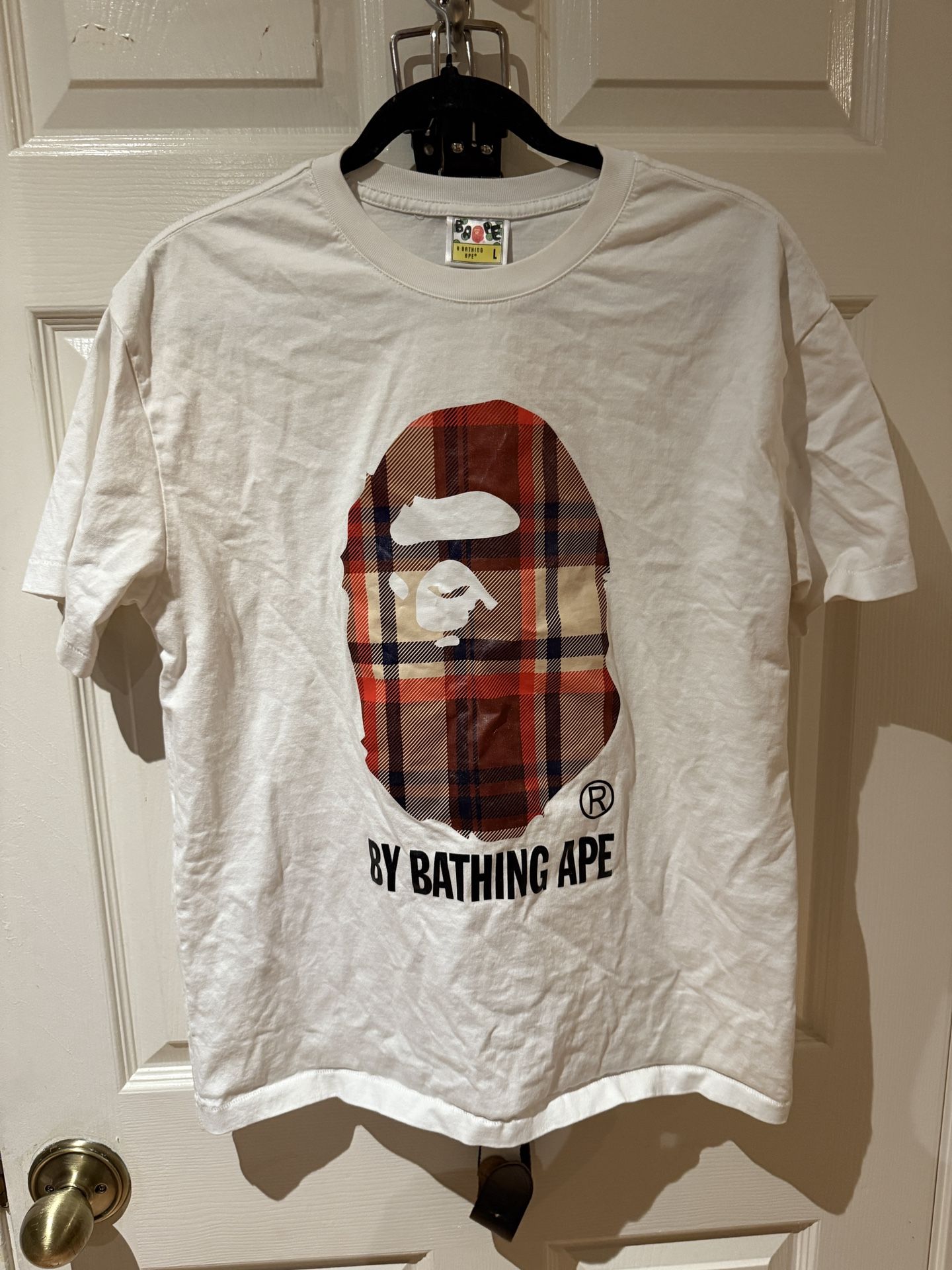 White burberry bape shirt
