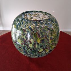 GREEN GLASS BOWL 