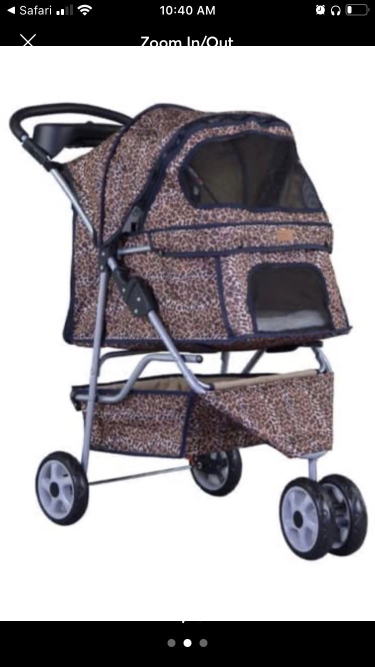 Leopard Dog Stroller 