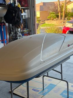 White Rooftop Cargo Box