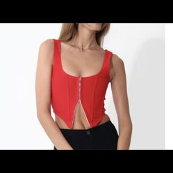 Red Corset Tank Top 