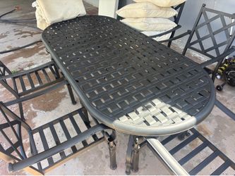 Patio table set iron