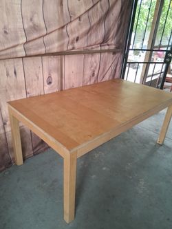 Wooden dining table
