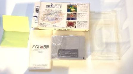 Final Fantasy 4 IV SNES SQUARE Nintendo Super Famicom Box From Japan