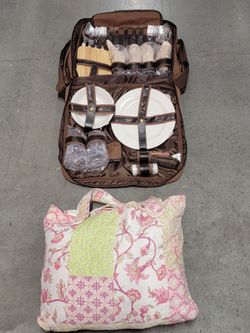 $35, Beautiful, Picnic Items In a Shoulder Bag And More..