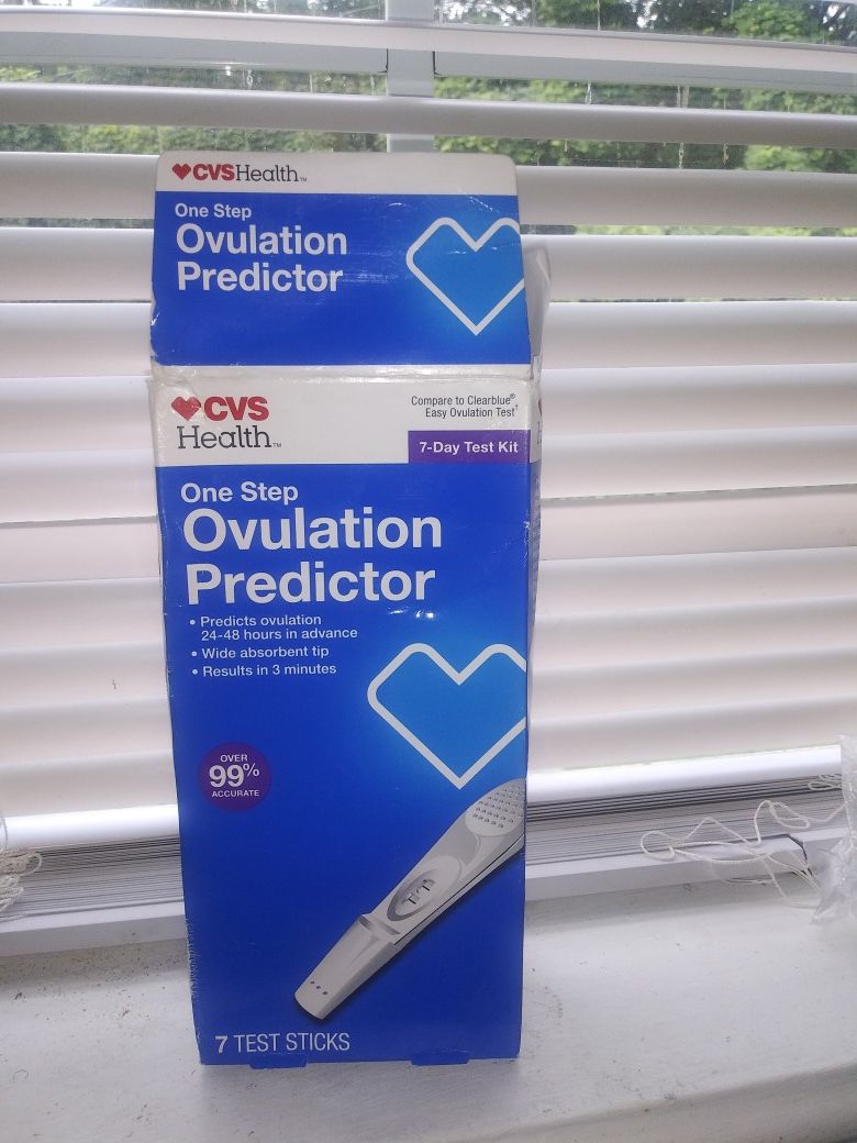 Free cvs ovulation test box is open
