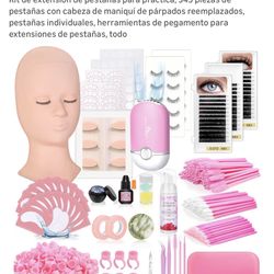 Kit Extensión De Pestañas Para Práctica 345 Piezas 