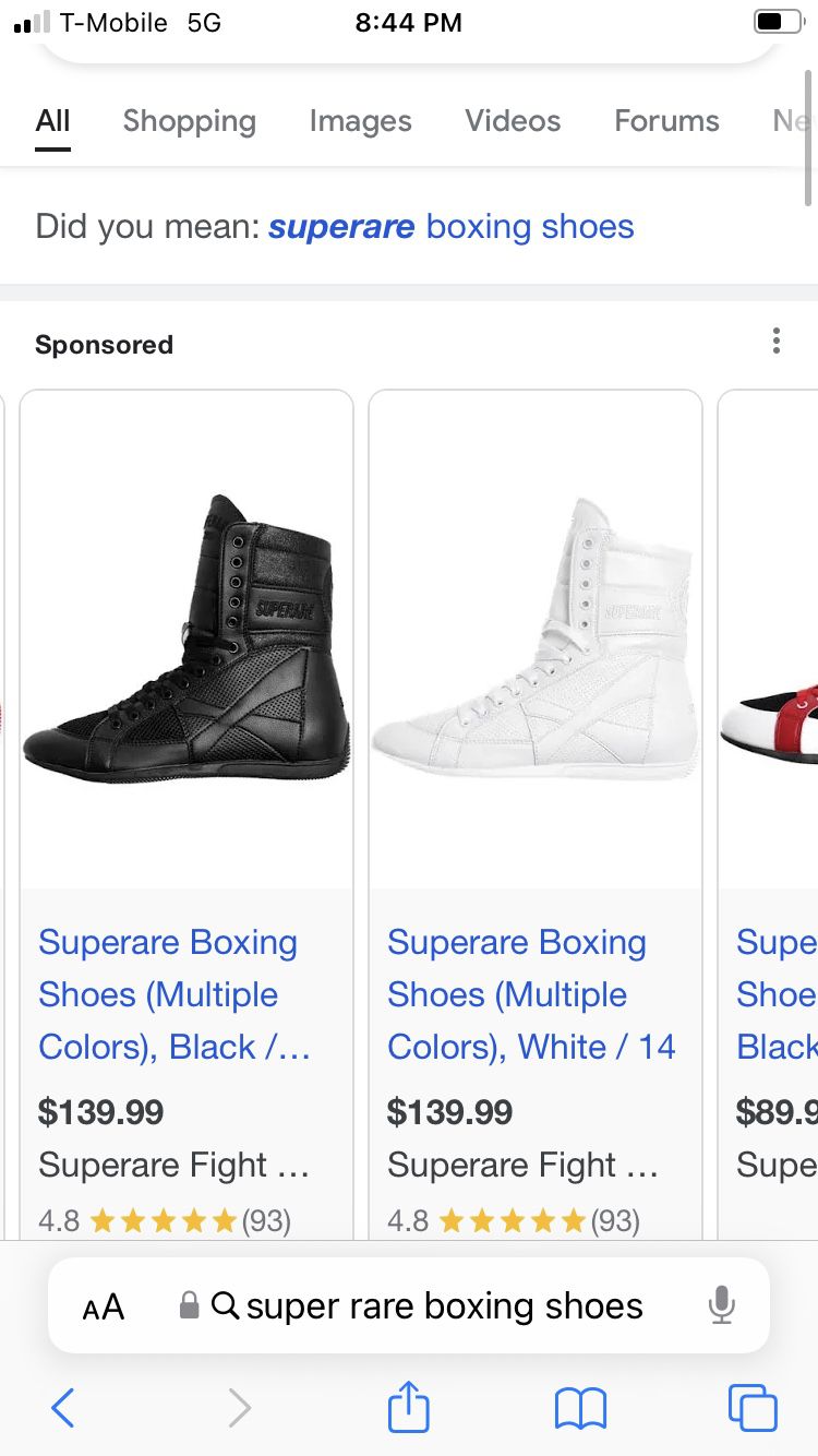 Super Rare Boxing Shoes Size 10