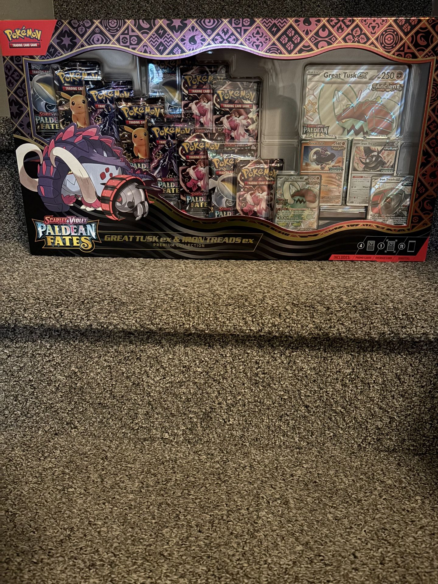 Pokemon Paldean Fates Great Tusk ex & Iron Treads ex Premium Collection