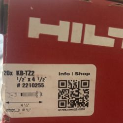 HILTI ANCHORs 20 piece 1/2x41/2