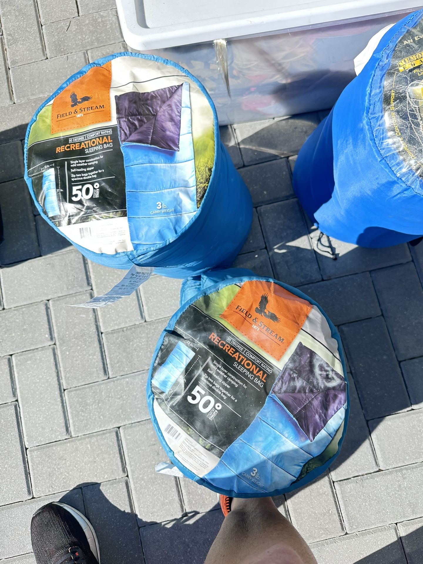 Sleeping bags five used once