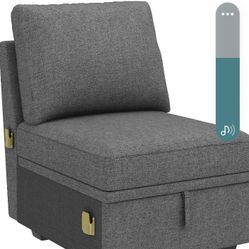 HONBAY Single Seat for Modular Sectional Sleeper Sofa with Pull Out Bed, Customizable Armless Chair for