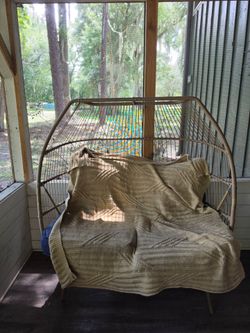 Wicker Egg Chair Loveseat