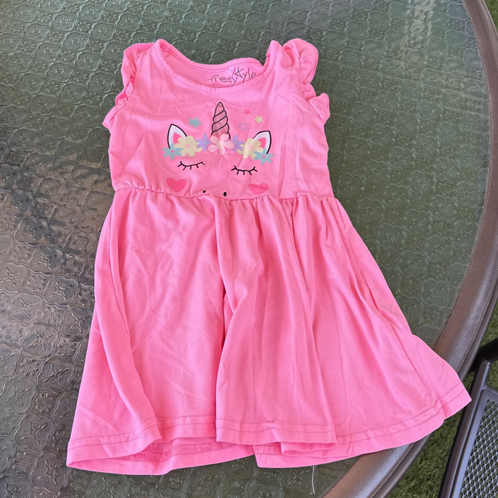 Unicorn pink dress 2T