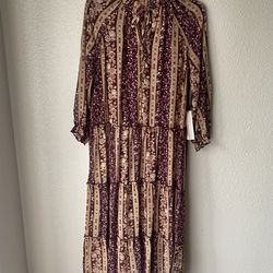 Brand new womans June & Hudson brand brown tiered  maxi dress up for sale